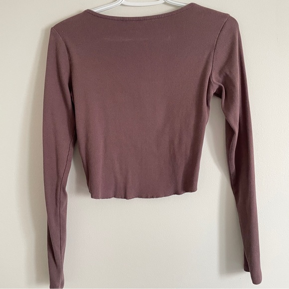 HARLOW Plum Square neck long sleeve size medium - Picture 3 of 4